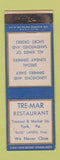 Matchbook Cover - Tre Mar Restaurant York PA Russ Landis WEAR