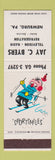 Matchbook Cover - Jay Byers TV Radio Newburg PA
