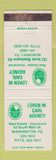 Matchbook Cover - Loren Carl Insurancde McMurray Washington PA