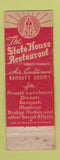 Matchbook Cover - State House Restaurant Philadelphia PA lobster WEAR