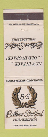 Matchbook Cover - Bellevue Stratford Hotel Philadelphia PA