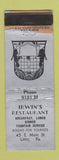 Matchbook Cover - Irwin's Restaurant Lititz PA WORN