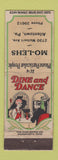 Matchbook Cover - Mo Lehs Restaurant Allentown PA