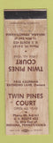 Matchbook Cover - Twin Pines Court Indiana PA motel