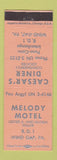 Matchbook Cover - Melody Motel Caesar's Diner Wind Cap PA