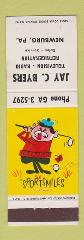 Matchbook Cover - Jay Byers TV Radio Newburg PA