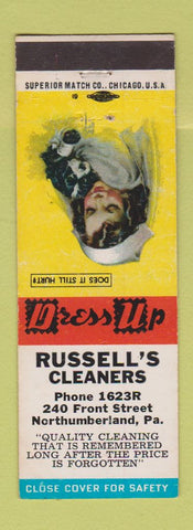 Matchbook Cover - Russell's Cleaners Northumberland PA