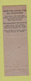 Matchbook Cover - Ray Jay's Stationery Card Service Harrisburg PA