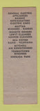 Matchbook Cover - Jac Fisher Music Appliance Store Elizabethtown PA