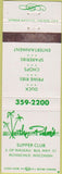 Matchbook Cover - Palm's Supper Club Rothschild WI