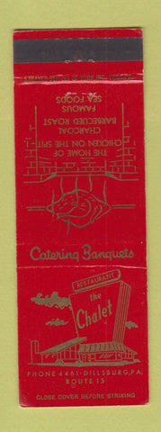Matchbook Cover - The Chalet Restaurant Dillsburg PA