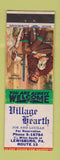 Matchbook Cover - Village Hearth Lewisburg PA