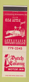 Matchbook Cover - Dutch Colony Motor Inn Reading PA