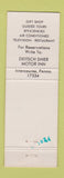 Matchbook Cover - Deitsch Shier Motor Inn Intercourse PA WEAR
