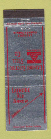 Matchbook Cover - Latrobe Electric Steel Red Arrow Latrobe PA