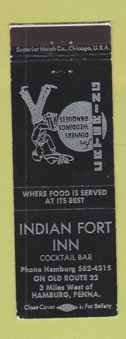 Matchbook Cover - Indian Fort Inn Hamburg PA