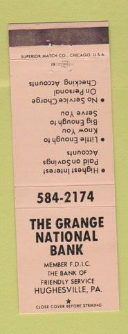 Matchbook Cover - Grange National Bank Hughesville PA