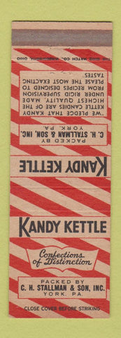 Matchbook Cover - Kandy Kettle Confectionery Yrok PA WEAR