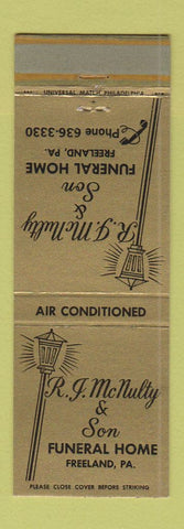Matchbook Cover - RJ McNulty Funeral Home Freeland PA WEAR