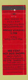 Matchbook Cover - Red Coat Hot Dog Shoppe Sharon PA