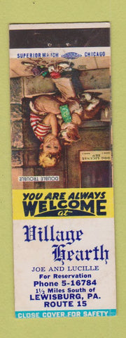 Matchbook Cover - Village Hearth Lewisburg PA