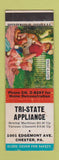 Matchbook Cover - Tri State Appliance Chester PA