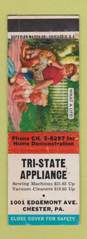 Matchbook Cover - Tri State Appliance Chester PA