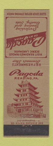 Matchbook Cover - Pagoda Mount Penn Reading PA