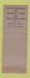 Matchbook Cover - Pagoda Mount Penn Reading PA