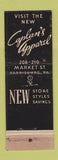 Matchbook Cover - Caplan's Drug Harrisburg PA