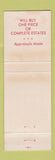 Matchbook Cover - Unger's Antique Shop Meadville PA