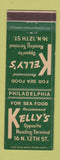 Matchbook Cover - Kelly's Restaurant Seafood Philadelphia PA