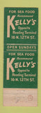 Matchbook Cover - Kelly's Restaurant Seafood Philadelphia PA