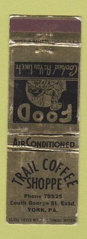 Matchbook Cover - Trail Coffee Shop York PA WORN