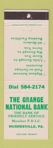 Matchbook Cover - Grange National Bank Hughesville PA WEAR