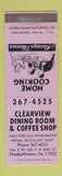 Matchbook Cover - Clearview Dining Room Elizabethtown PA