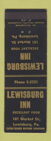 Matchbook Cover - Lewisburg Inn PA