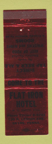 Matchbook Cover - Flat Iron Hotel Sayre PA