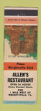 Matchbook Cover - Allen's Restaurant Wrightsville PA