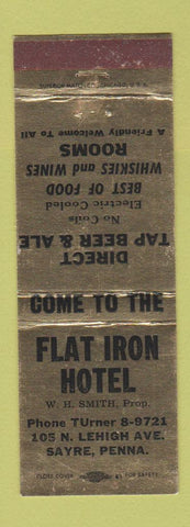Matchbook Cover - Flat Iron Hotel Sayre PA WEAR