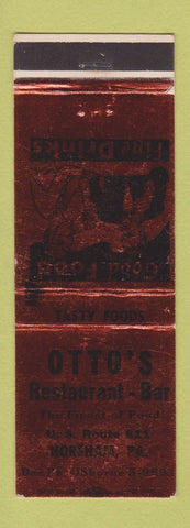 Matchbook Cover - Otto's Restaurant Bar Horsham PA
