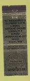 Matchbook Cover - Carpenter's Inn Elizabethtown PA