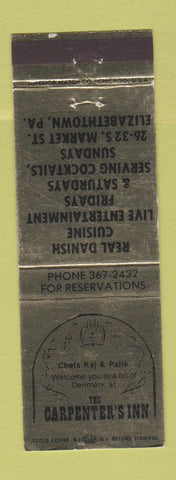 Matchbook Cover - Carpenter's Inn Elizabethtown PA