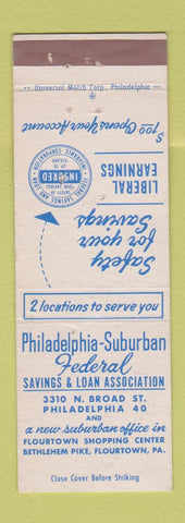 Matchbook Cover - Philadelphia Suburban Federal Savings PA