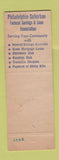 Matchbook Cover - Philadelphia Suburban Federal Savings PA
