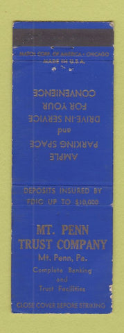 Matchbook Cover - Mount Penn Trust Company PA WEAR