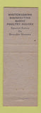 Matchbook Cover - Hess Bros Spraying Florin PA WORN