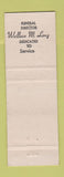 Matchbook Cover - Long Funeral Home Oley PA