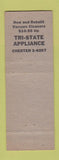 Matchbook Cover - Tri State Appliance Chester PA