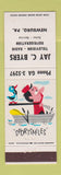 Matchbook Cover - Jay Byers TV Radio Newburg PA